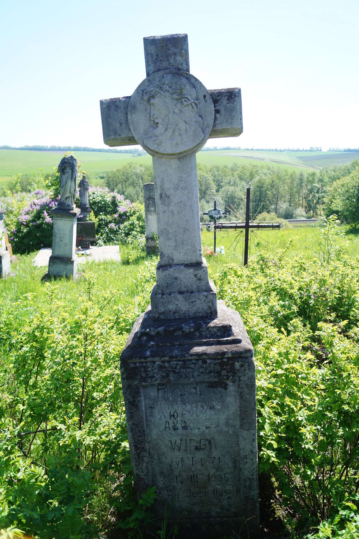 Tombstone of Andrzej Wirga, cemetery in Łozowa