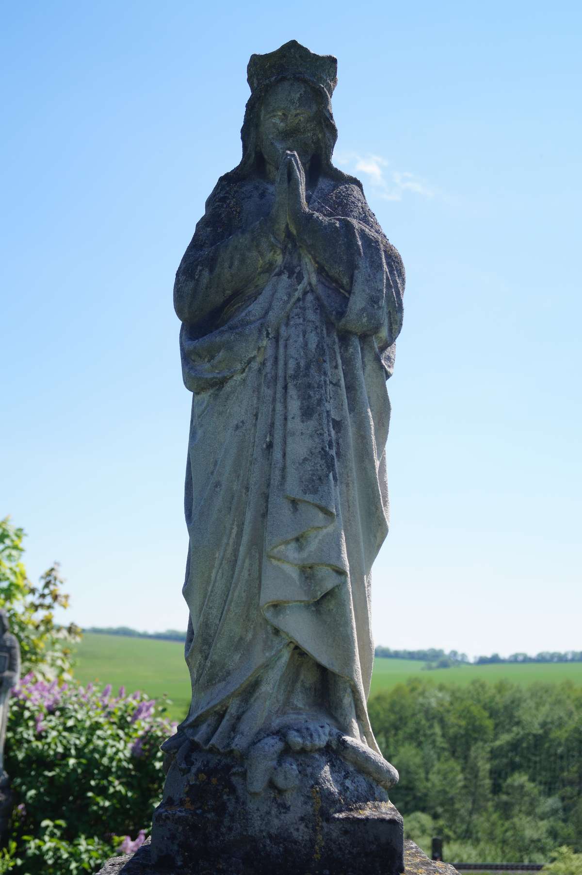 Statue from the tombstone of Anna Tyneńska, cemetery in Łozowa