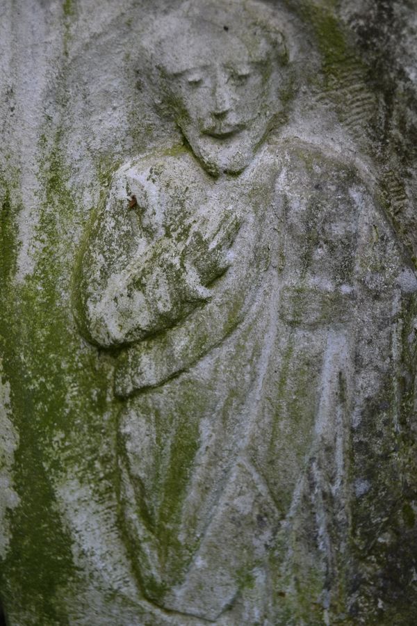 Bas-relief from the gravestone of Basil Grey. Cemetery in Kokutkovce