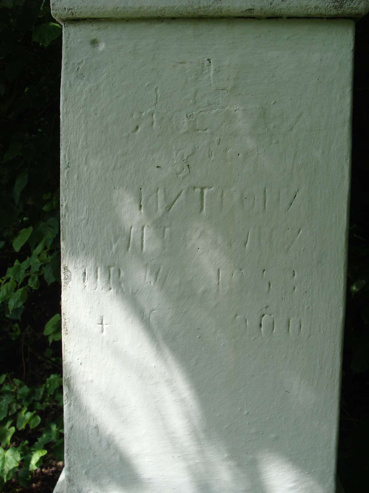 Inscription from the tombstone of N.N. Cemetery in Kokutkovce
