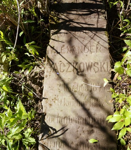 Nagrobek Aleksandra Bączkowskiego, cmentarz w Ihrownicy