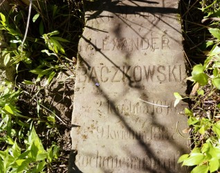Nagrobek Aleksandra Bączkowskiego, cmentarz w Ihrownicy