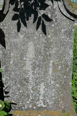 Inscription from the gravestone of Anna Gwoździak, Dolżanka cemetery