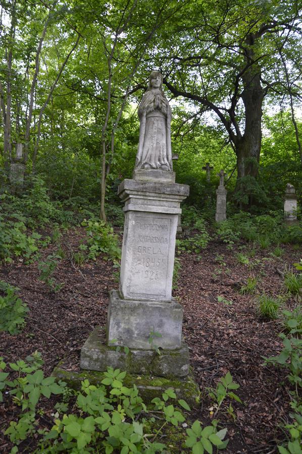 Tombstone of Katarzyna Grela. Cemetery in Kokutkowce