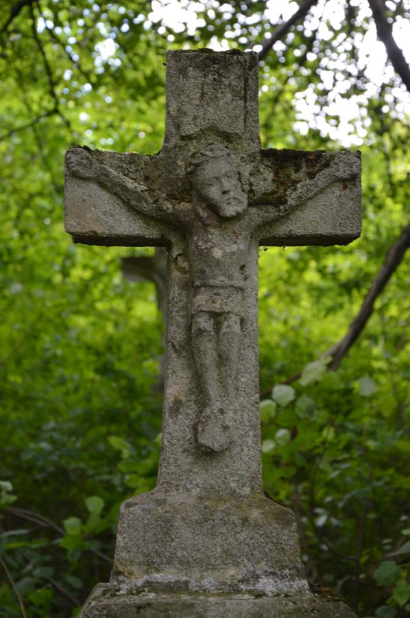 Cross from the gravestone of Jan Krzemień. Cemetery in Kokutkowce