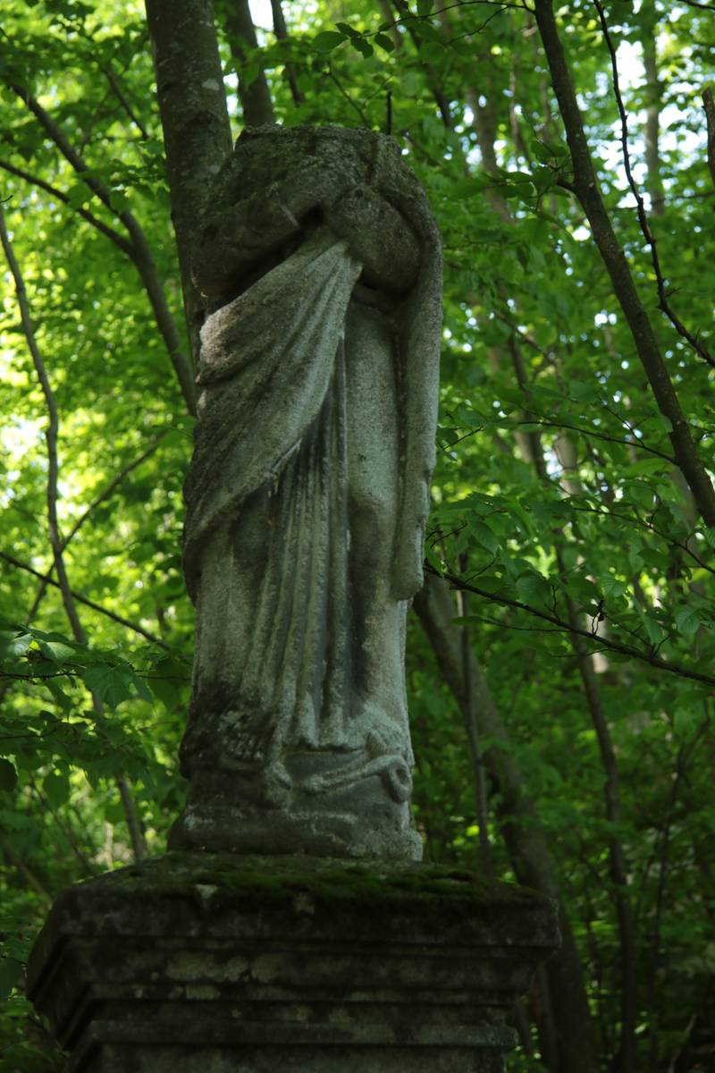 Figure from the gravestone of Mary Swirska. Cemetery in Kokutkovce