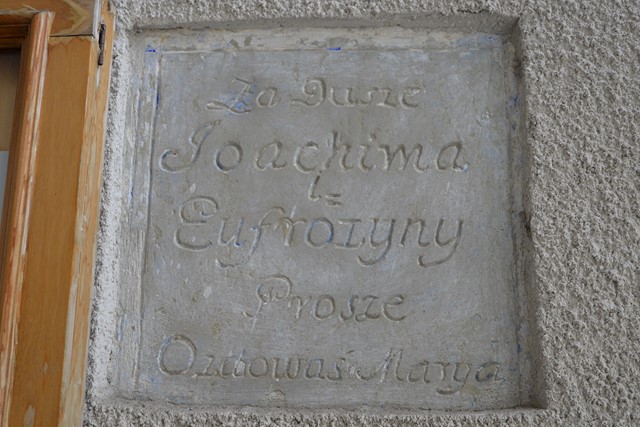 Inscription from the tombstone of Euphrosinia and Joachim, Smykowce cemetery