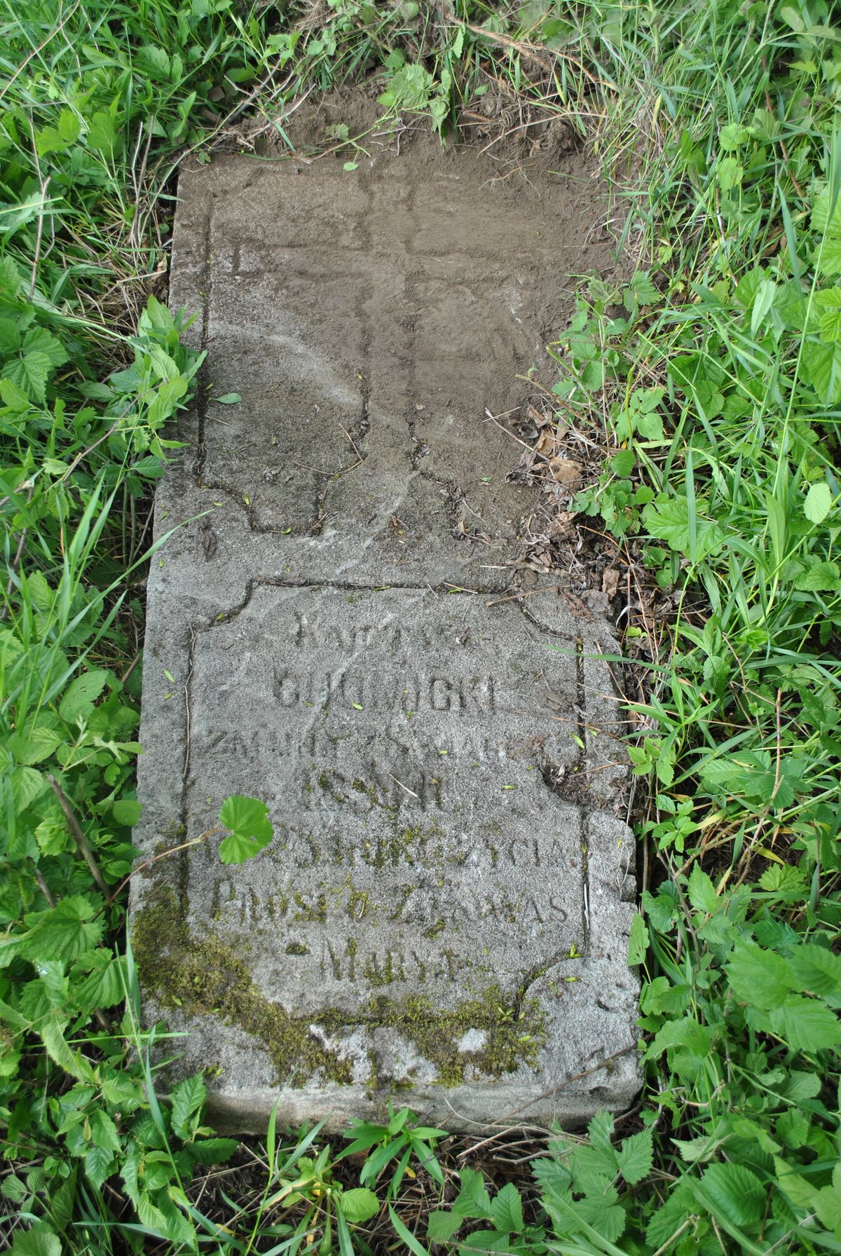 Tombstone of K. Chomicki, cemetery in Smykowce