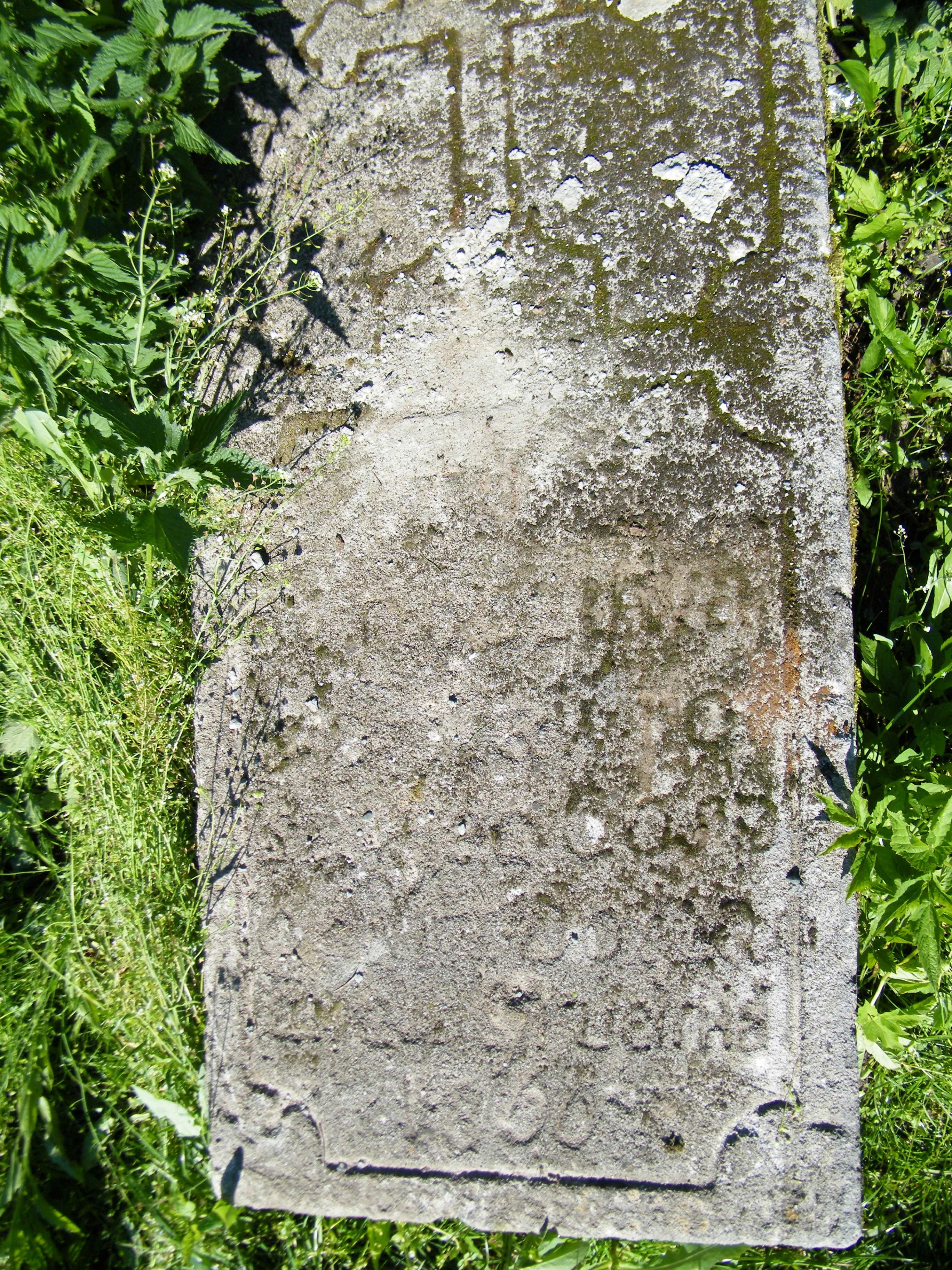 Inskrypcja z nagrobka N. N., cmentarz w Dołżance