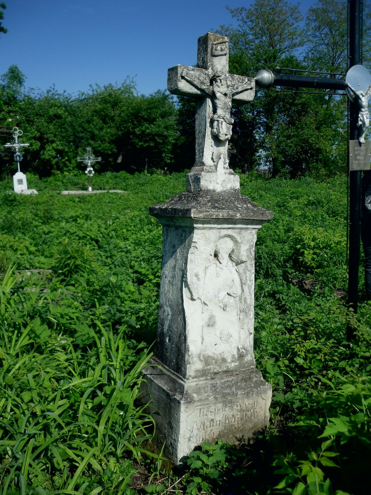Adam Kaśkow's gravestone. Cemetery in Cebrów