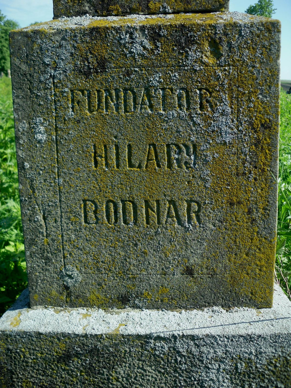 Inscription from the gravestone of Kseniya Bodnar. Cemetery in Cebrów