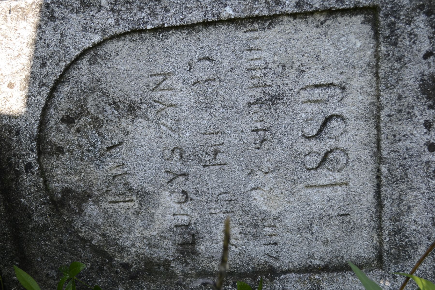 Inskrypcja z nagrobka Ewy Lucyszyn. Cmentarz w Cebrowie