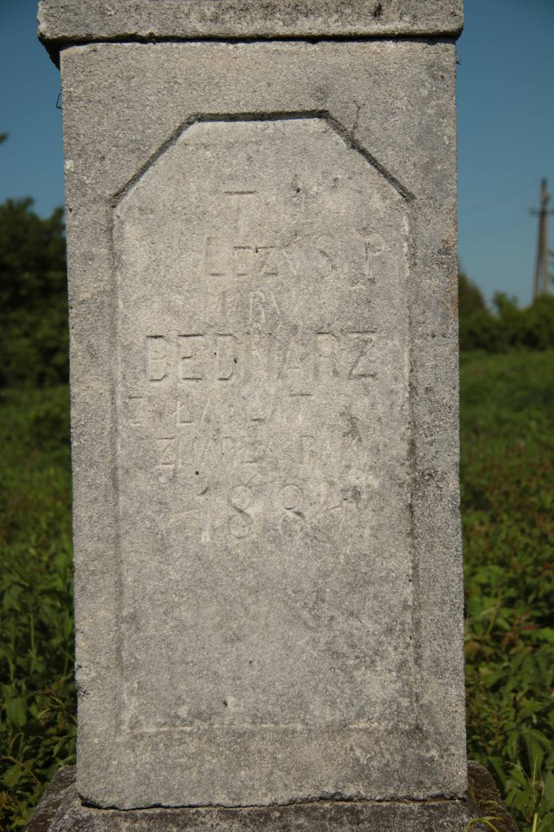 Inskrypcja z nagrobka Maryi Bednarz. Cmentarz w Cebrowie