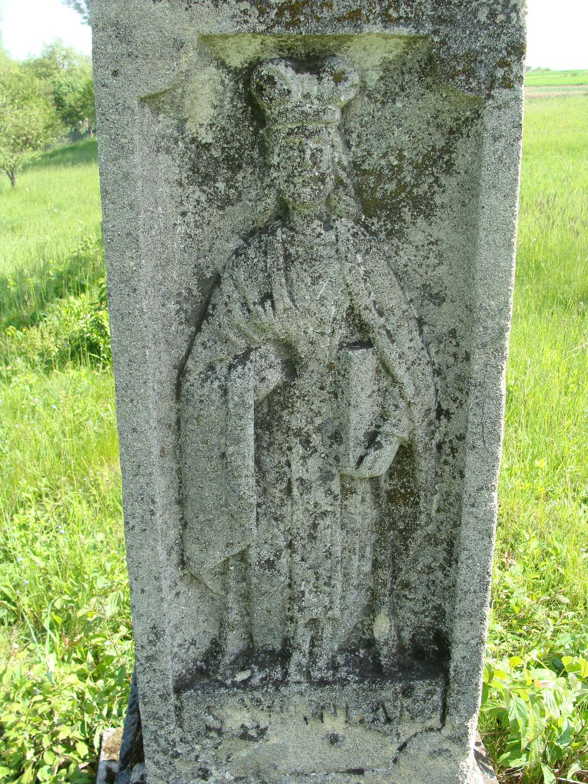 Detail of the gravestone of Maciej Marchewka, cemetery in Czernielow Ruski