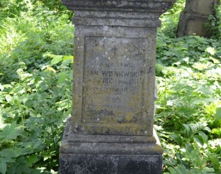 Nagrobek Jana Wisniowskiego, cmentarz w Borkach Wielkich