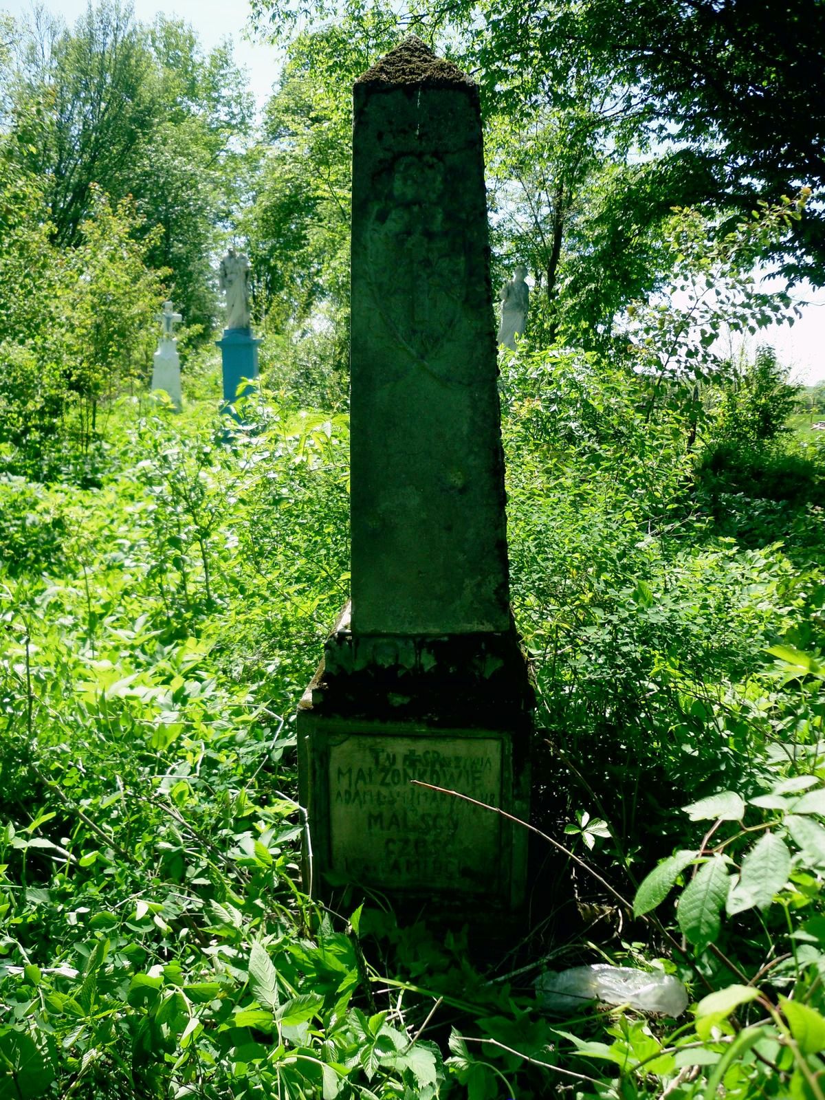 Tombstone of Adam and Maria Malski, Kozlowo cemetery