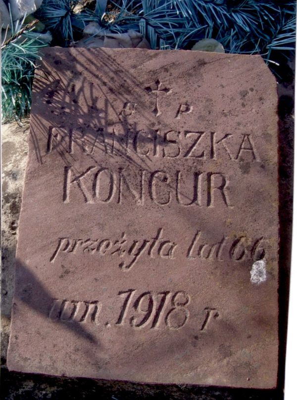 Tombstone of Franiszek Koncur, Strusowo cemetery