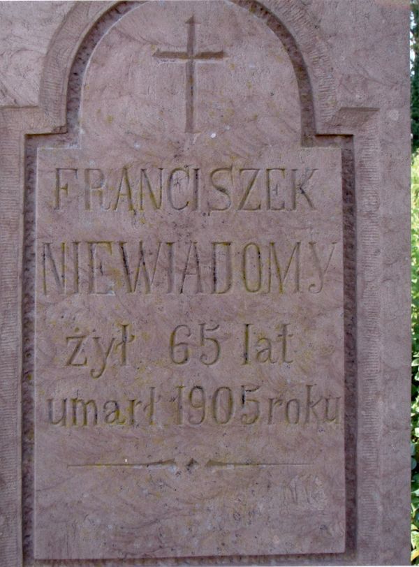 Tombstone of Franciszek Niewiadomy, Strusoowa cemetery