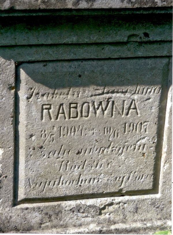 Gravestone of Izabela Rabow, Strusov Cemetery