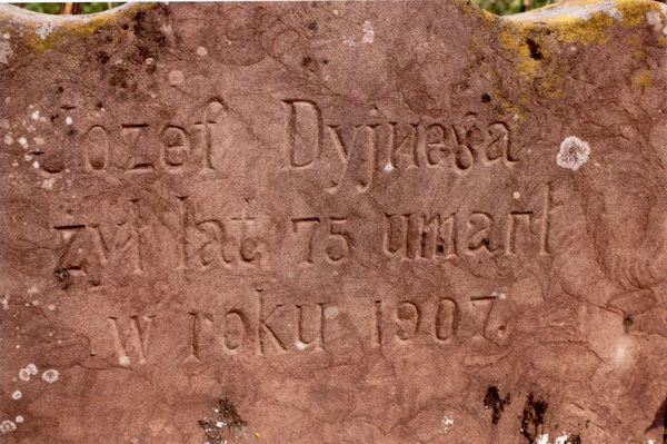 Tombstone of Józef Dyjne[...]a, Strusowo cemetery