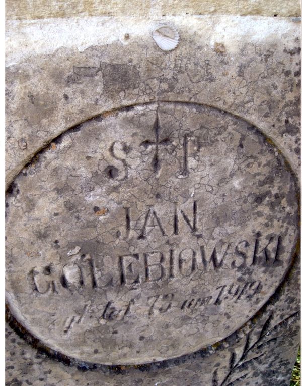 Tombstone Jan Gołębiowski, Strusowo Cemetery