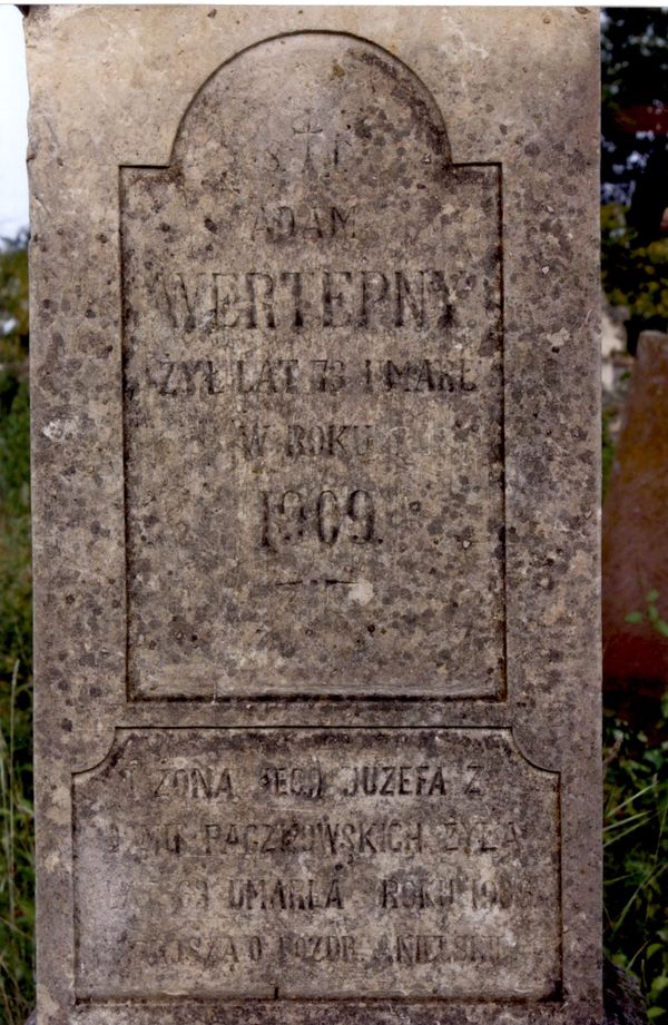 Tombstone of Adam Wertepna, Jozef Wertepna, Strusov Cemetery