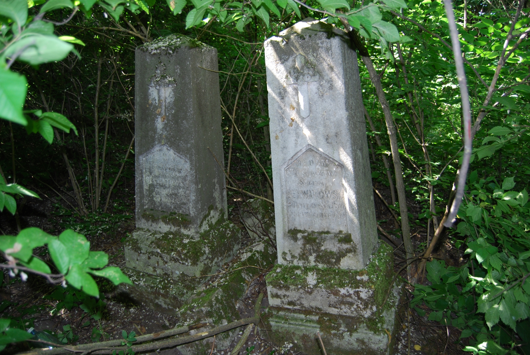 Tombstone of Sabina and Wojciech Serwatowski, cemetery in Bucniowie