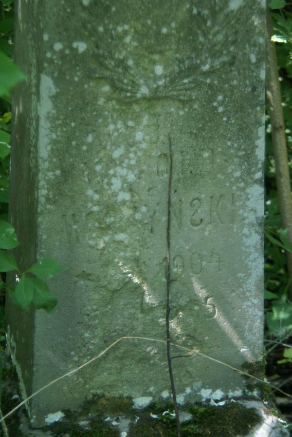 Inskrypcja z nagrobka Witolda Muszyńskiego i Zofii Marii Moszyńskiej, cmentarz w Bucniowie