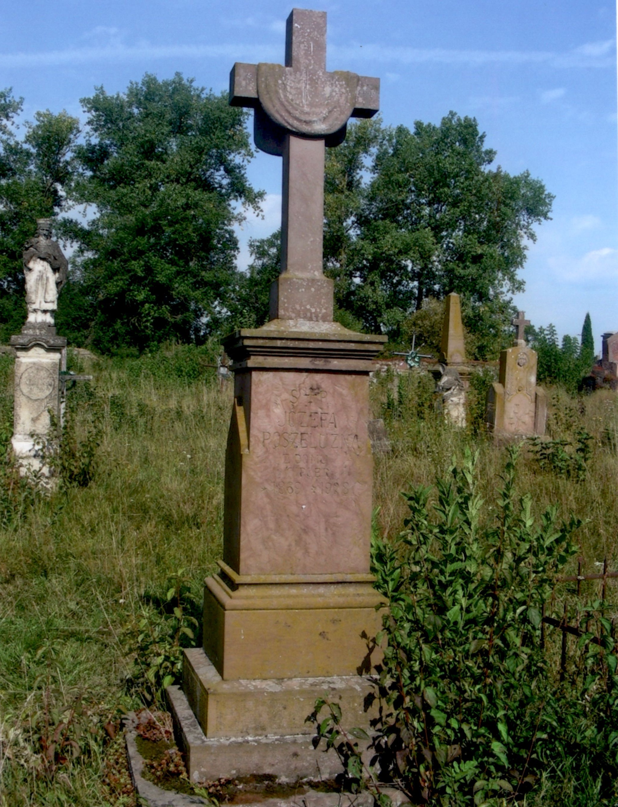 Tombstone of Józef Poszelużna, Strusowo cemetery