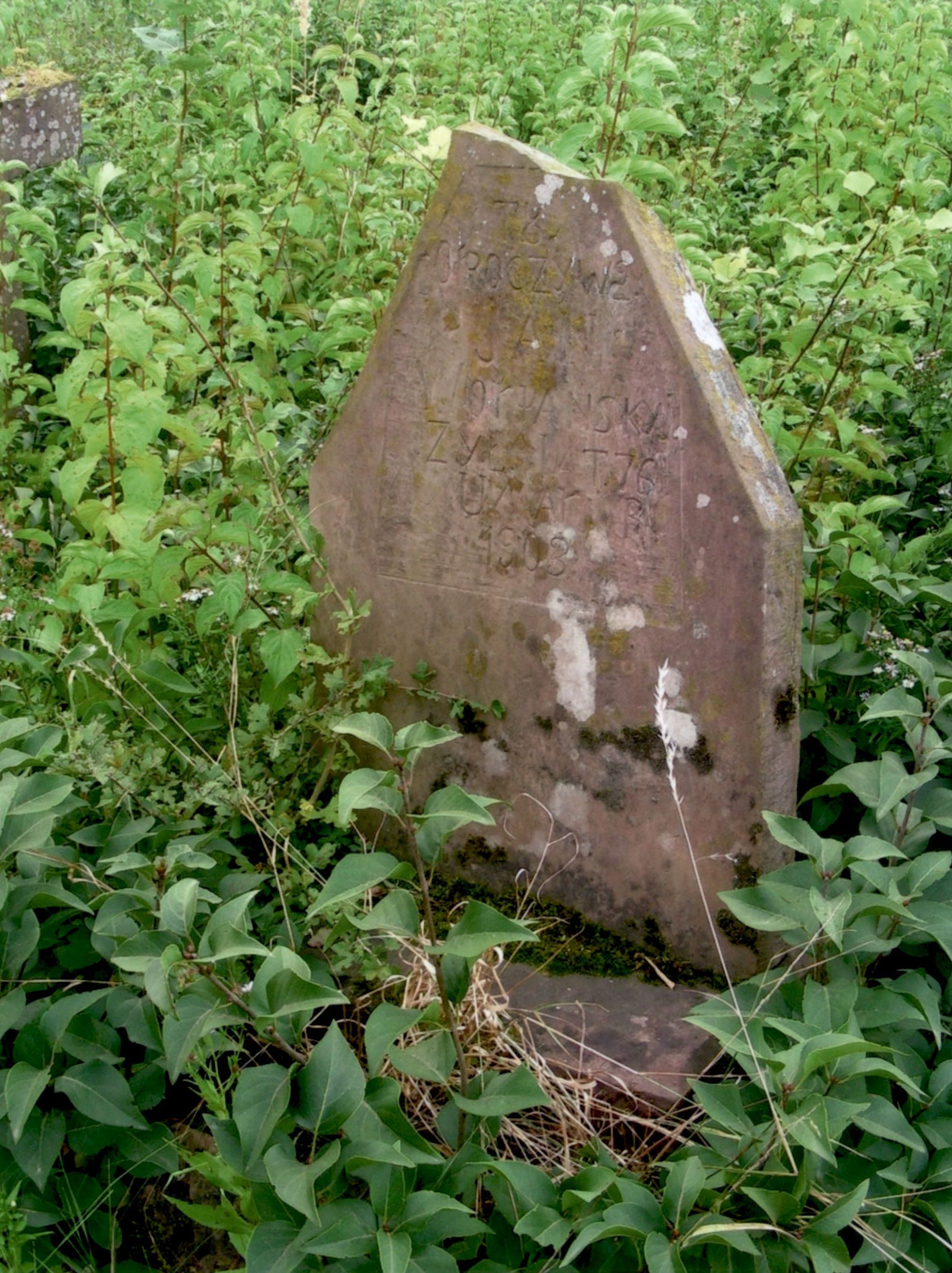 Tombstone Jan Voryanski, Strusov cemetery