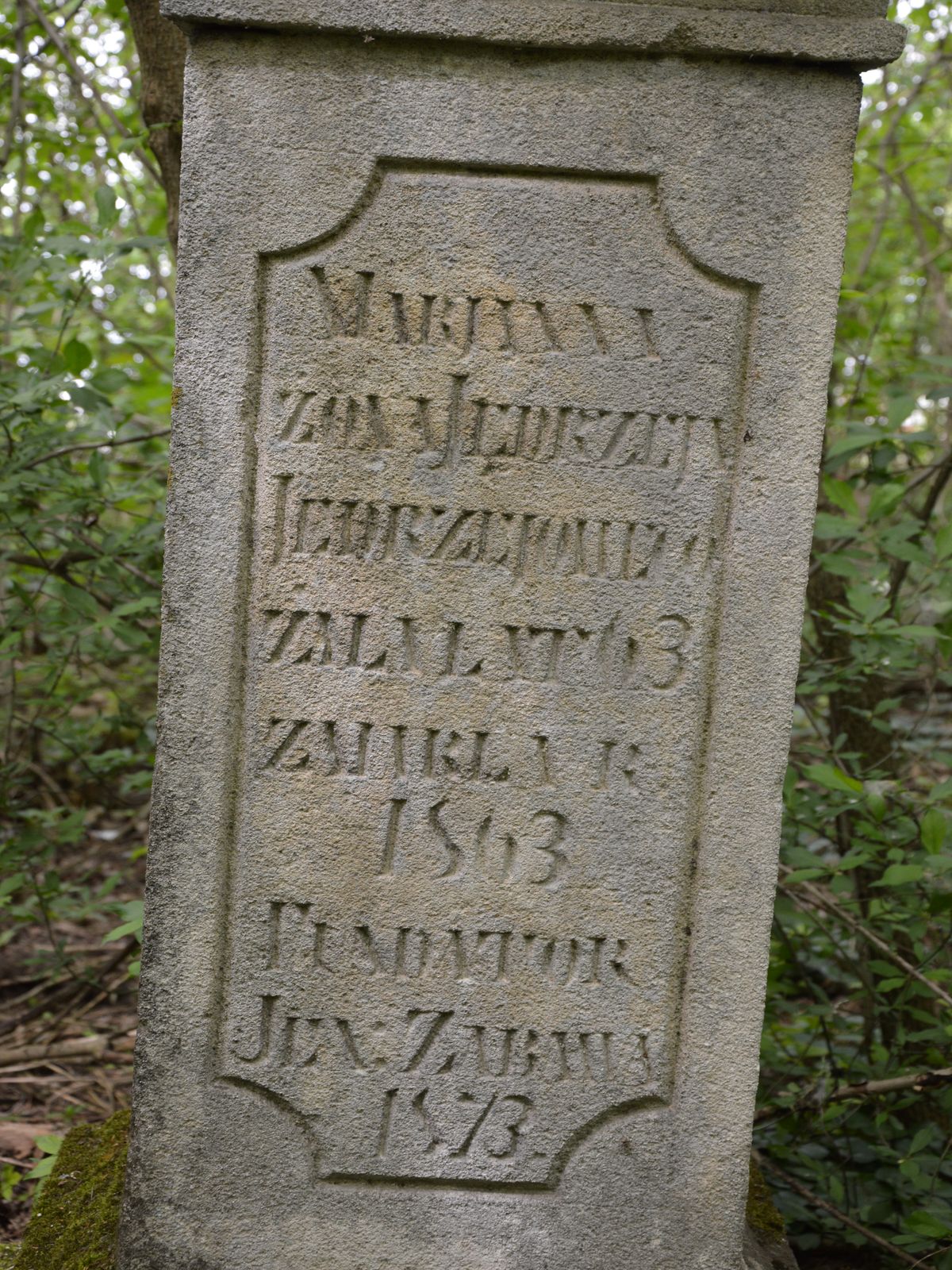 inscription on the tombstone of Marianna Jędrzejowa