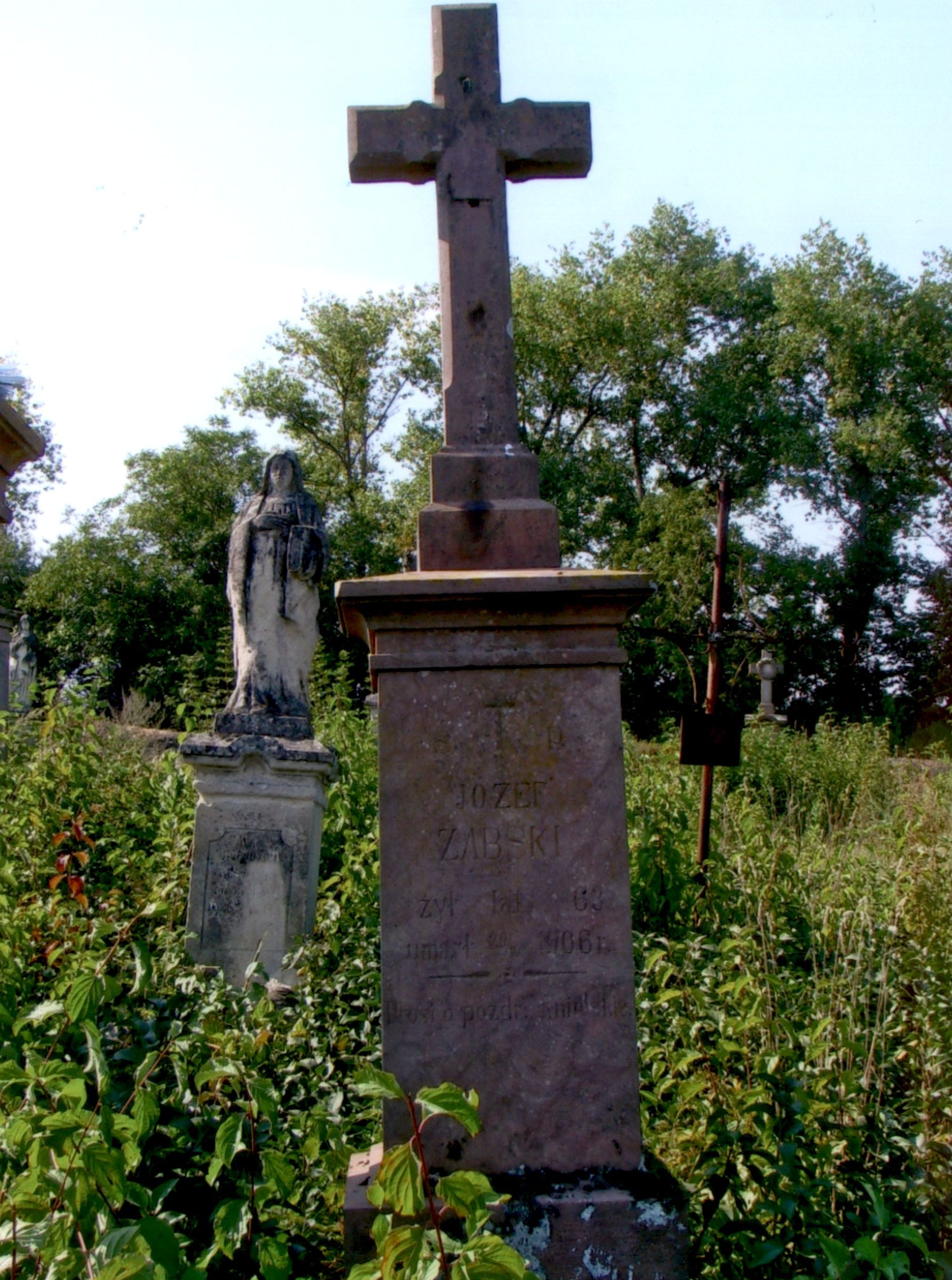 Tombstone Józef Żabski, Strusowo cemetery