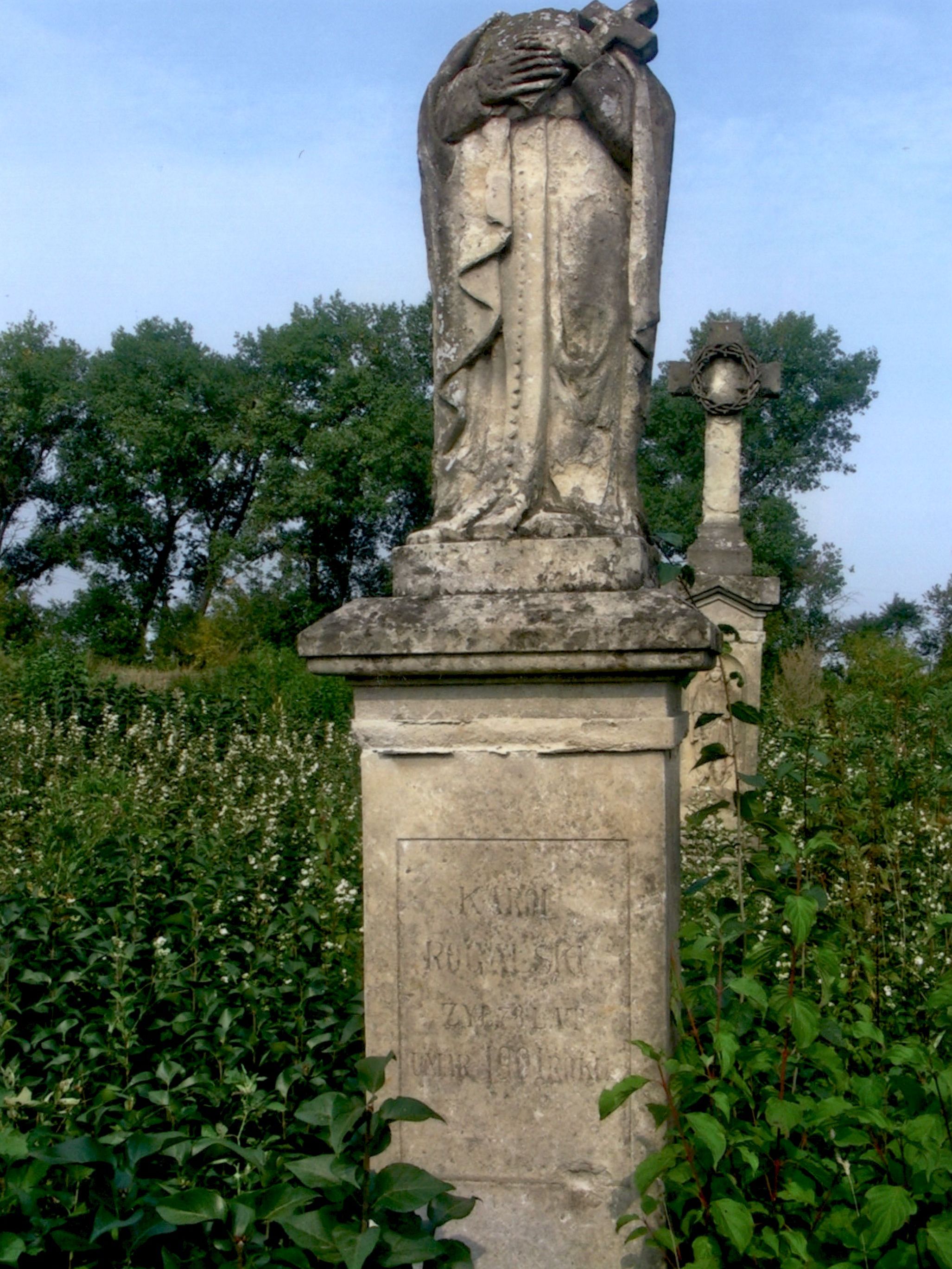 Tombstone of Karol Rogalski, cemetery in Strusowo