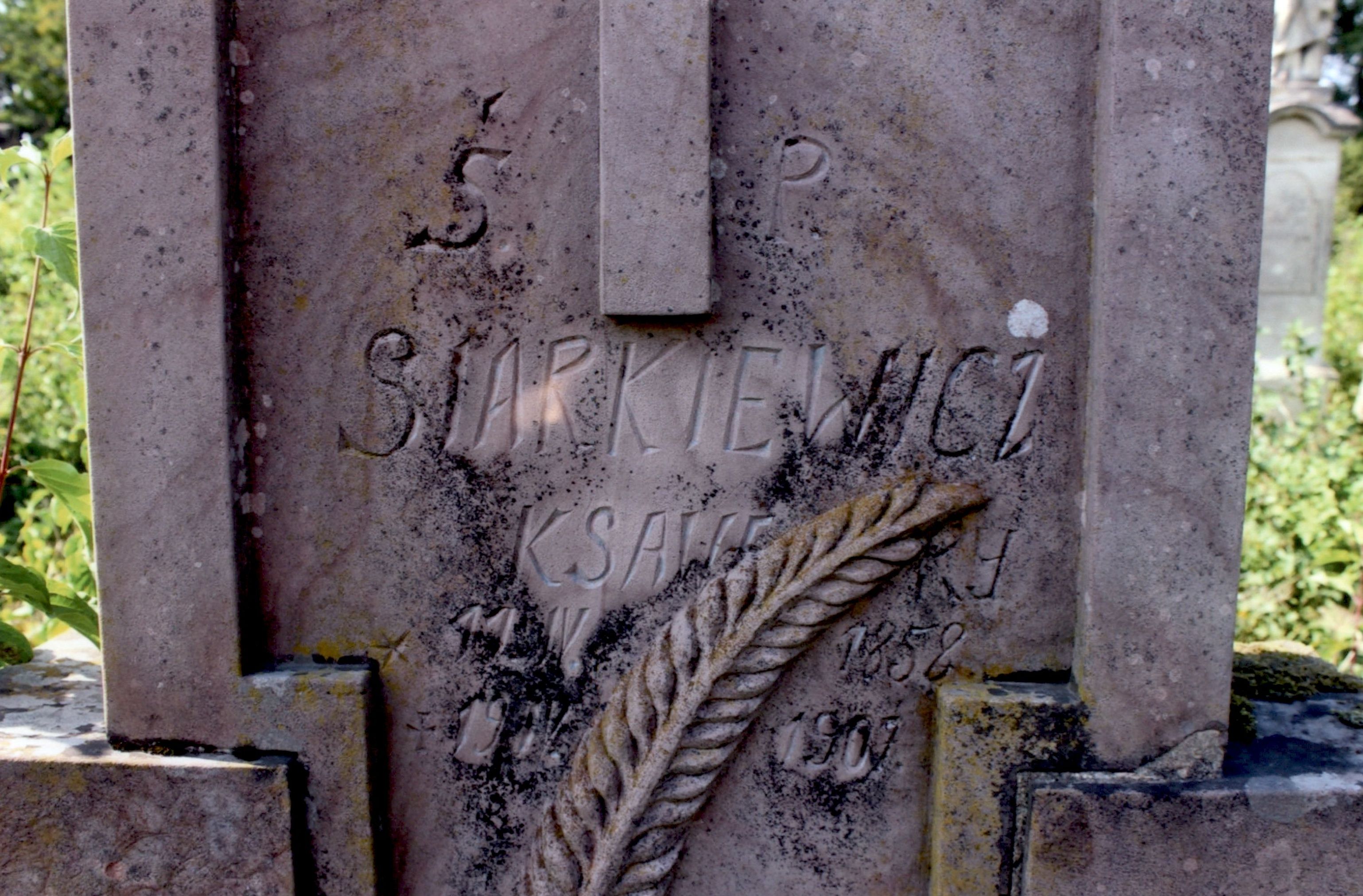 Gravestone of Ksawery Siarkiewicz, Strusov cemetery