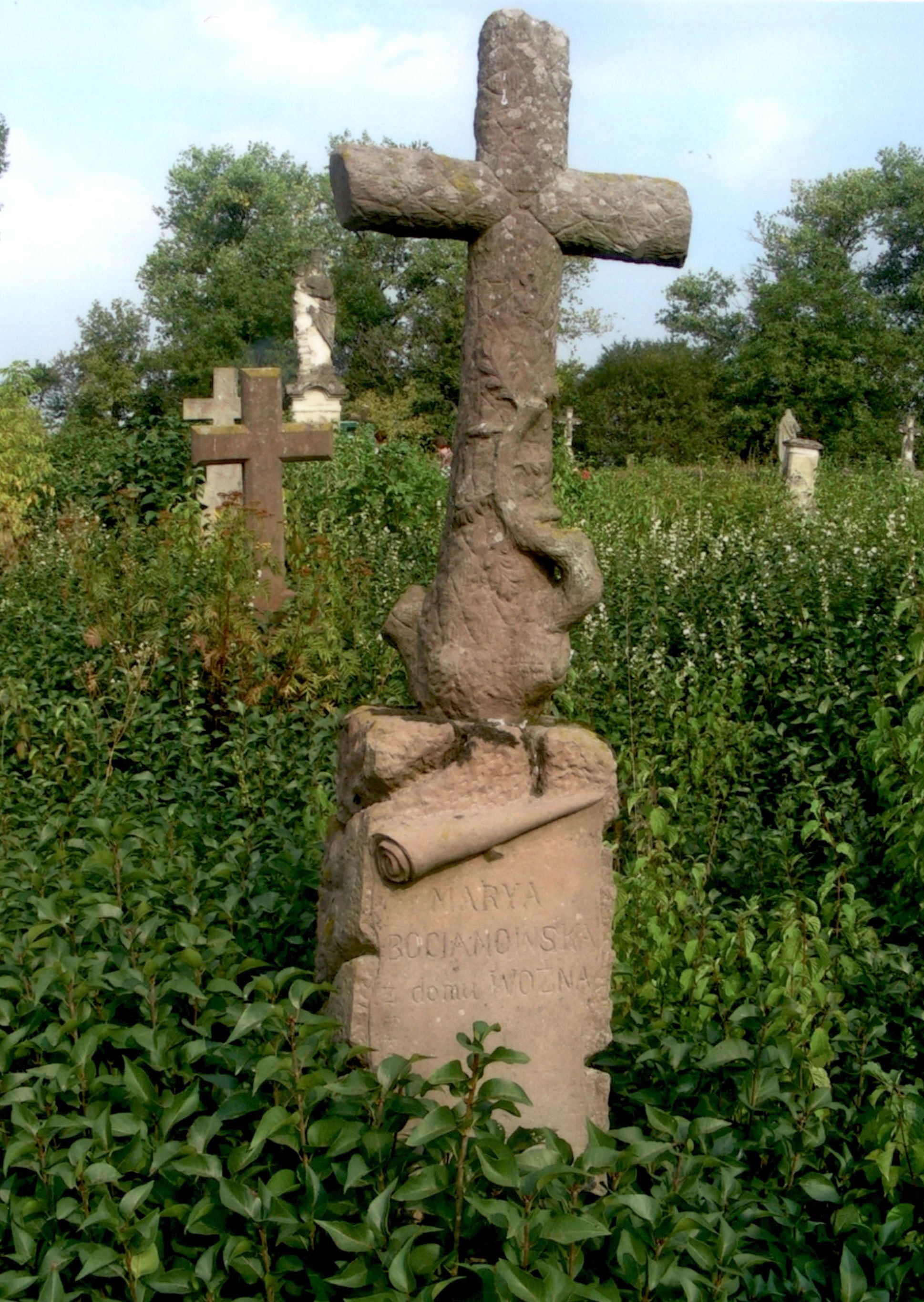 Nagrobek Maria Bocianowska, cmentarz w Strusowie