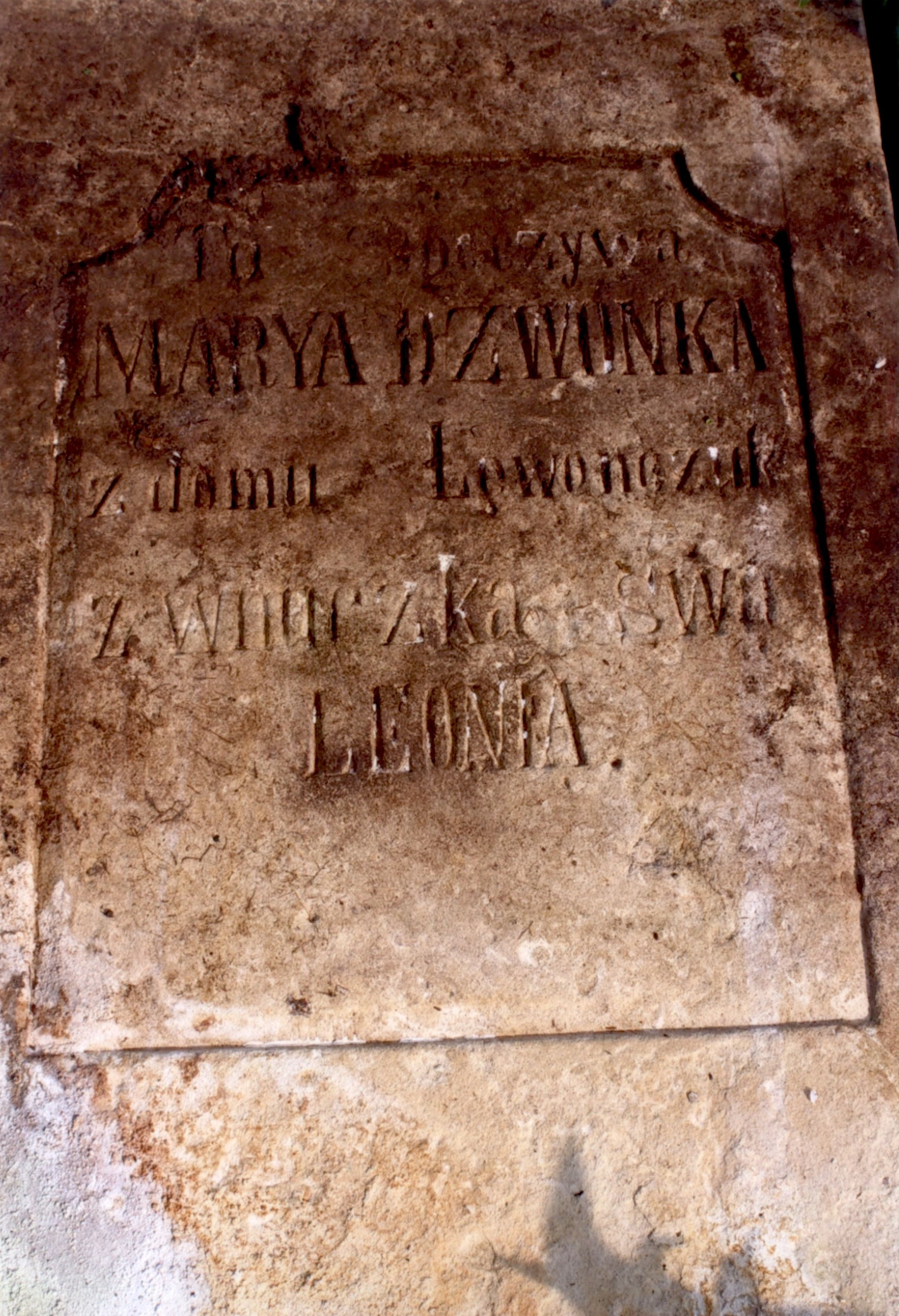 Gravestone Maria Dzwonek, Leonia Dzwonek, Strusov cemetery