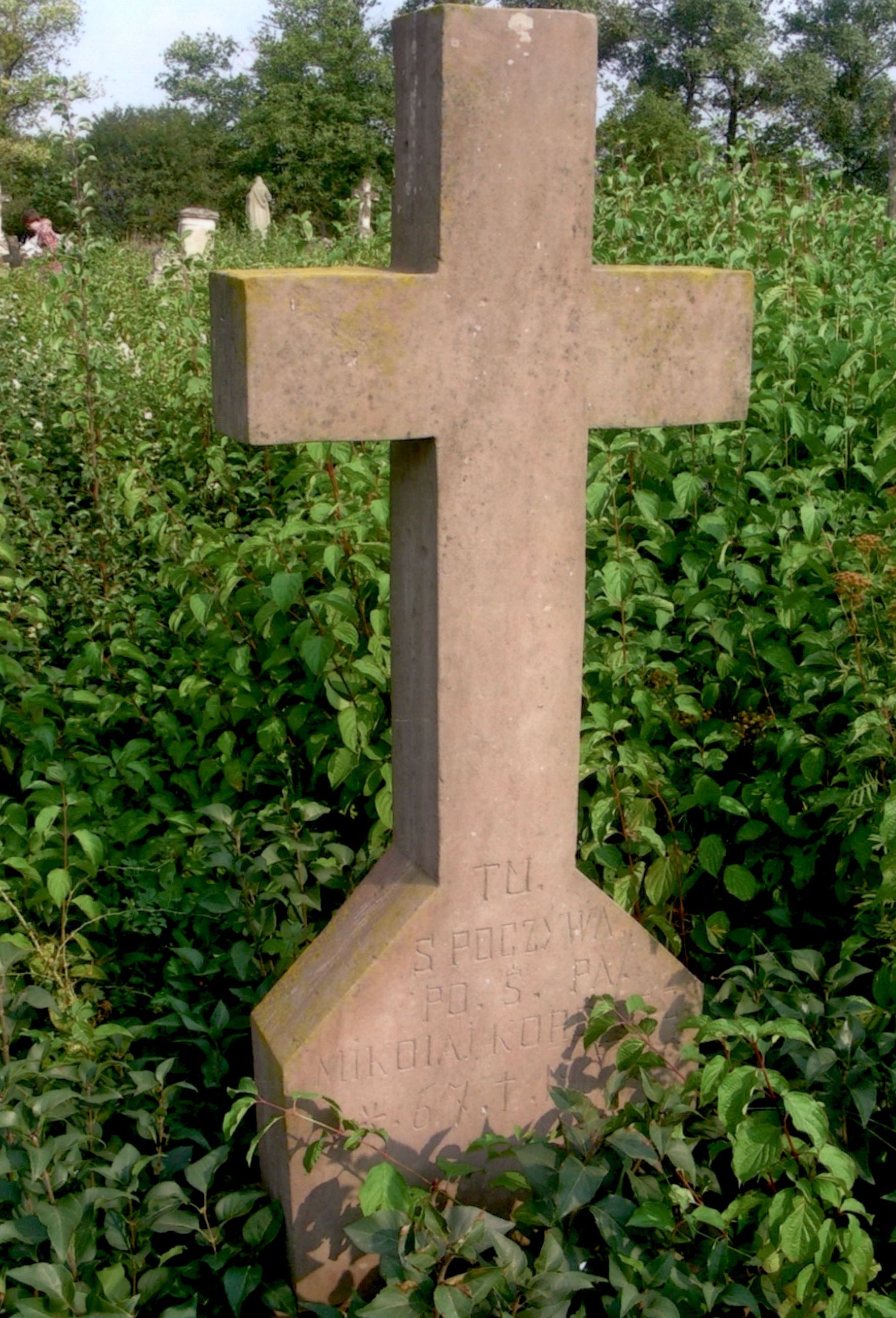 Tombstone of Mikołaj Kordasz, cemetery in Strusowo