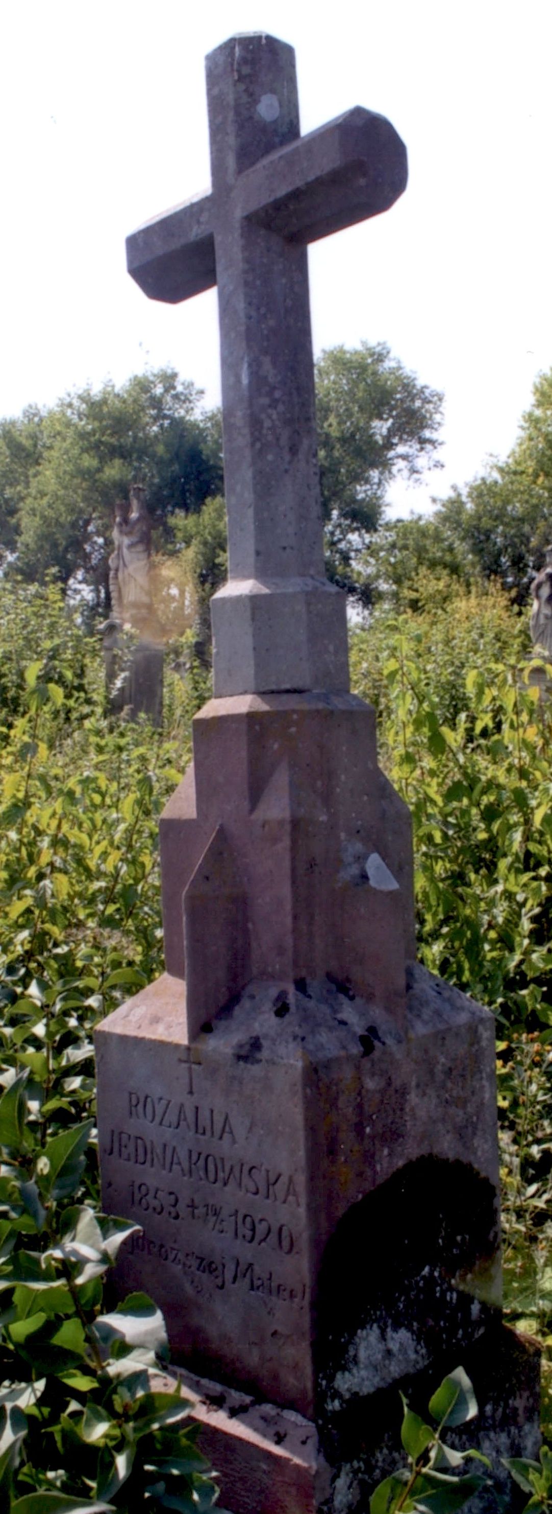 Gravestone of Rozalia Jednakowska, cemetery in Strusowi