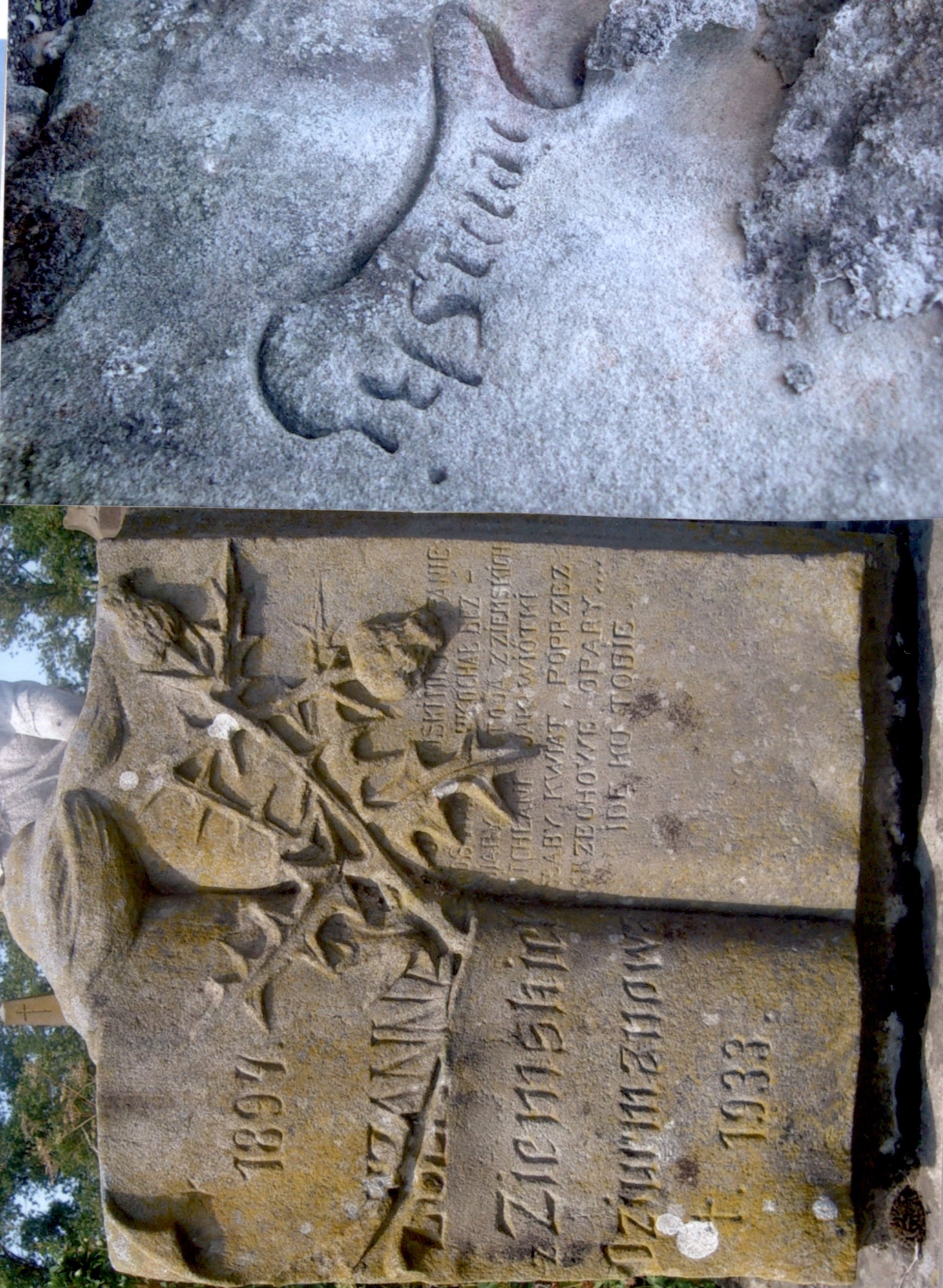 Tombstone of Zuzanna Dziurman, cemetery in Strusowo