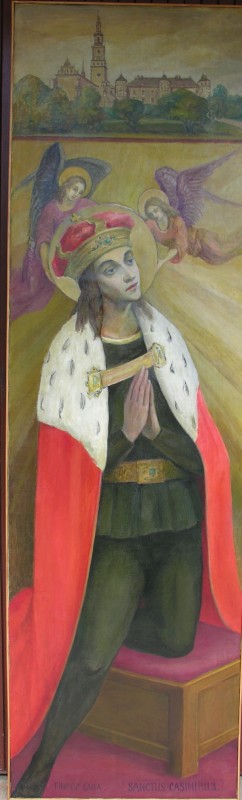 The painting of St Casimir by Lilla Ciechanowska after restoration