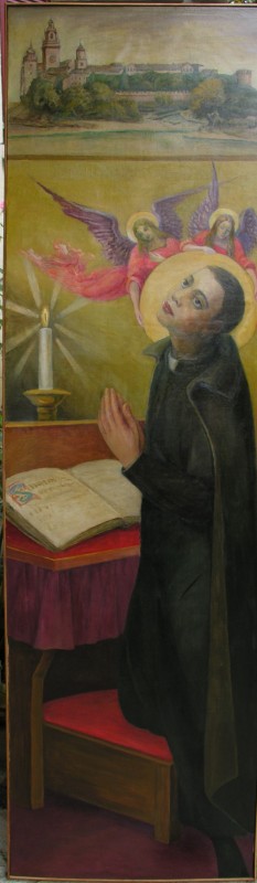 Painting of St. Stanislaus Kostka by Lilla Ciechanowska after restoration