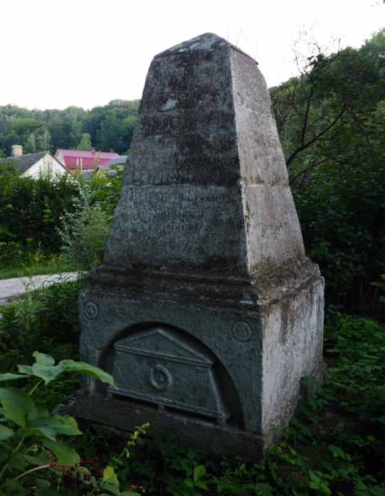 Tombstone of Andrey Levitsky in the Basilian cemetery in Krzemieniec