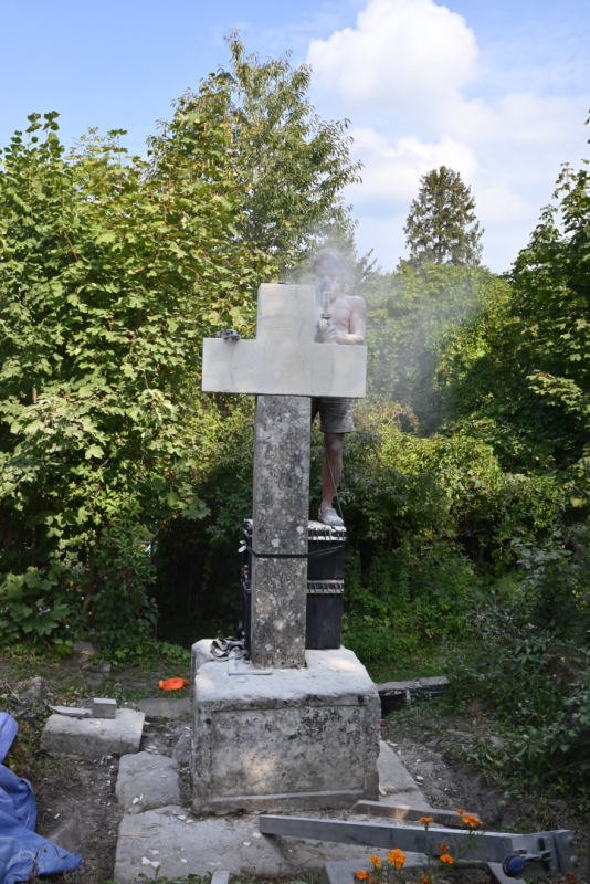 Tombstone of Marianna Gruina in the Basilian cemetery in Krzemieniec