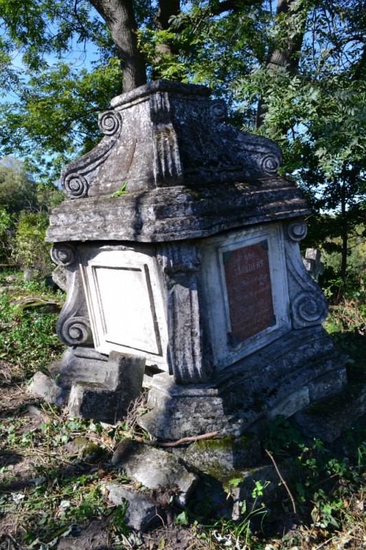 Tombstone in the Basilian cemetery in Krzemieniec
