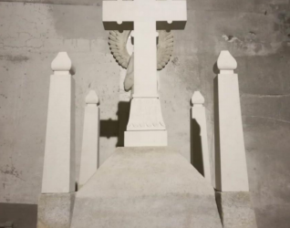 Kapliczka Sykstów w trakcie konserwacji, Lwów, 2019