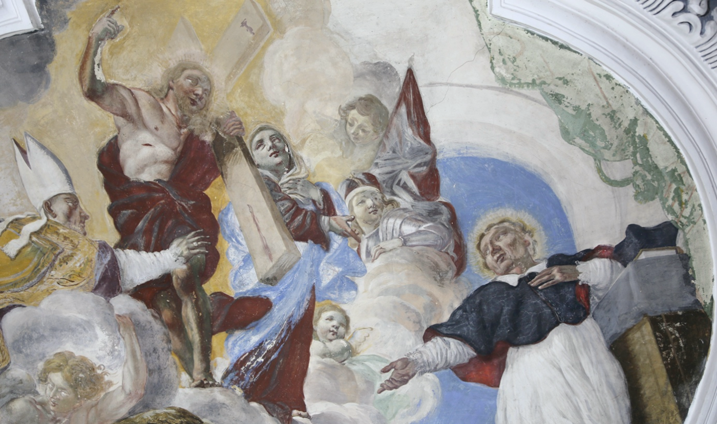 Photo showing Church of Saints Peter and Paul in Antokol, restoration works