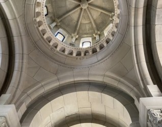 Kaplica Barczewskich na cmentarzu Łyczakowskim we Lwowie, podczas prac konserwatorskich