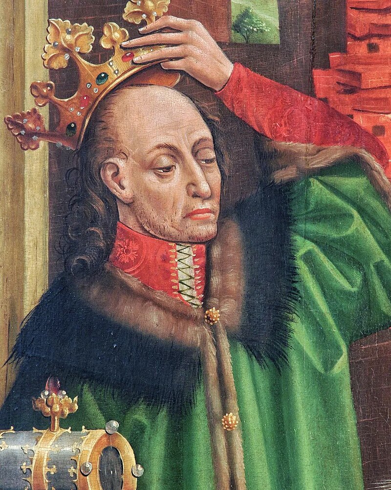 Portret Władysława Jagiełły, fragment gotyckiego ołtarza z katedry wawelskiej