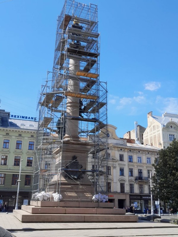 Monument to Adam Mickiewicz in Lviv. Protected object