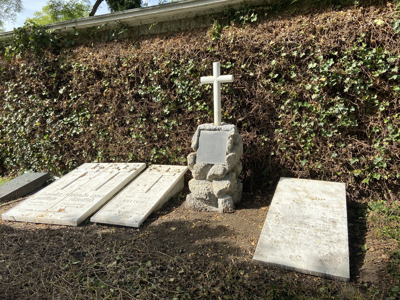 Sihlfeld Cemetery in Zurich, gravestones of Andrzej Towiański, his wife Karolina, née Max Towiańska, her sister Anna, née Max Gutt, and her husband Ferdinand Gutt and members of the Circle of God's Cause - conservation work